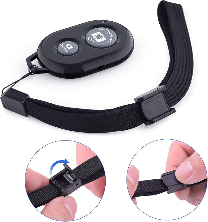 Wireless Camera Remote Shutter for Smartphones (2 Pack), zttopo Wireless Phone Camera Remote Control Compatible with iPhone/Android Cell Phone -White and Black - Image 6
