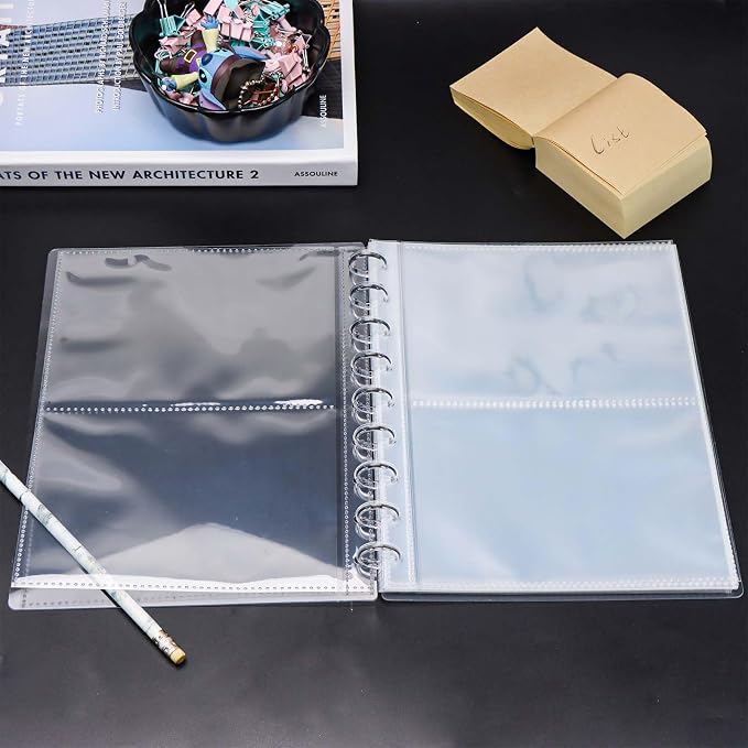 Mogoostry Clear Discbound Album Sheet Protectors 9 Discs 4 x 6 Inch 2 Pockets Inner Page Plastic Protective Sleeves Organizer - Image 7