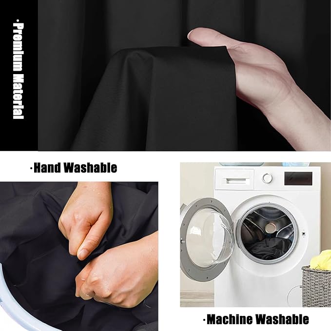 BEIYANG Black 10 x 20 Ft Large Photography Backdrop Screen, Black Non-Reflective Fabric Wrinkle Resistance Photo Background for Photoshoot, Zoom Meeting, Game Live Steaming - Image 4
