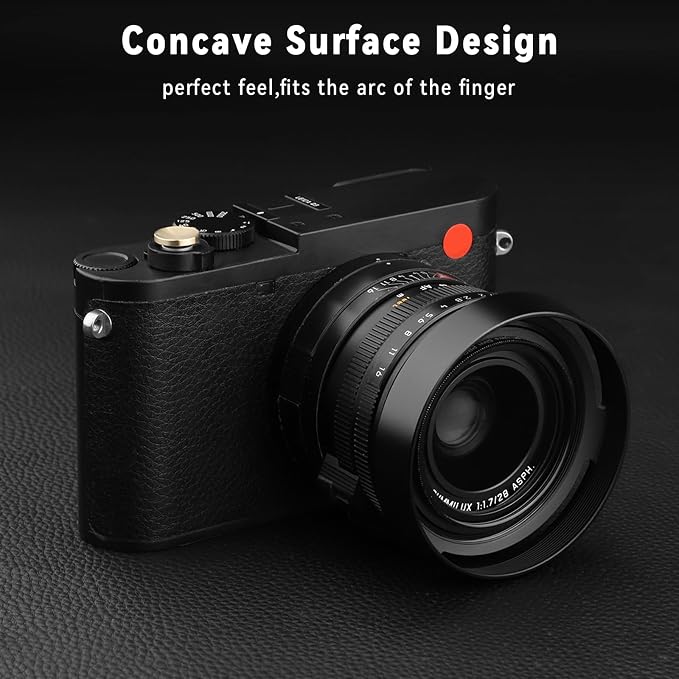 Exquisite Copper Concave Shutter Release Button for Fujifilm XE5 GFX100RF XM5 X-T5 X-T4 X-T3 X-T30 X- X-T20 X-PRO3 X100VI X100V X-E4 X-E3 for Leica Q3 M10 for Sony RX1 R etc,Diameter 0.47in - Image 6