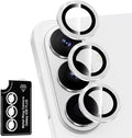 for Samsung Galaxy S26 Plus Camera Lens Protector, Individual Metal Ring Tempered Glass Lens Cover, [Strong Adsorption] Scratch Resistant Ultra-Thin HD Clear Lens Cover, 1 Set-Silvery by Btscase