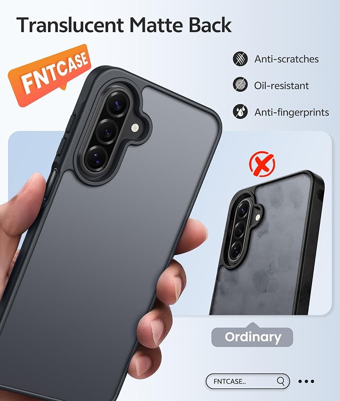 FNTCASE for Galaxy A17/A16 5G Phone Case, Screen Protector | Translucent Matte, 14FT Military Grade Drop Protection, Slim Shockproof Protective, for Samsung A 17 A 16 Cover - Image 5