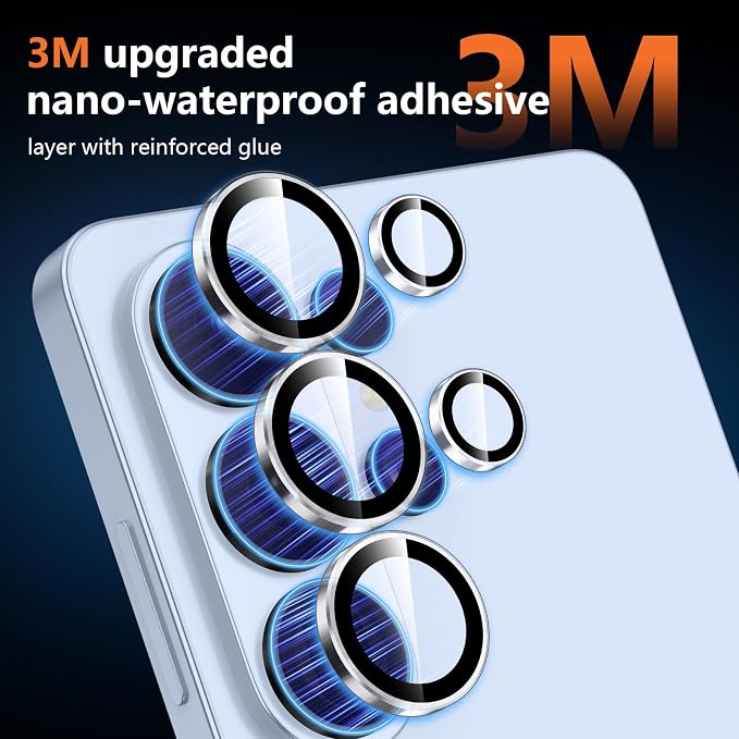 for Samsung Galaxy S26 Ultra Camera Lens Protector, Individual Metal Ring Tempered Glass Lens Cover, [Strong Adsorption] Scratch Resistant Ultra-Thin HD Clear Lens Cover, 1 Set-Clear Ring - Image 4