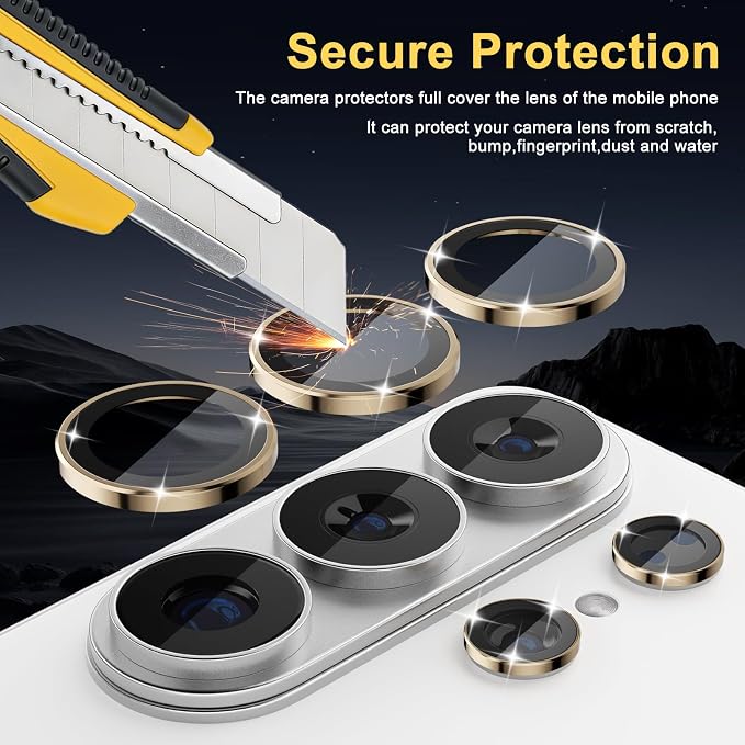 Camera Lens Protector for Samsung Galaxy S26 Ultra, Gold | Tempered Glass, Auto-align Tray, Easy Installation, Case Friendly, Anti-Scratch, HD Clear, Ultra Slim - Image 2