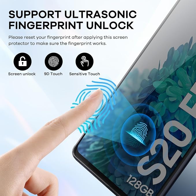 4+4 for Samsung Galaxy S20 FE 5G Screen Protector Camera Lens Protector | 9H Tempered Glass Cell Phone Protector - Image 7