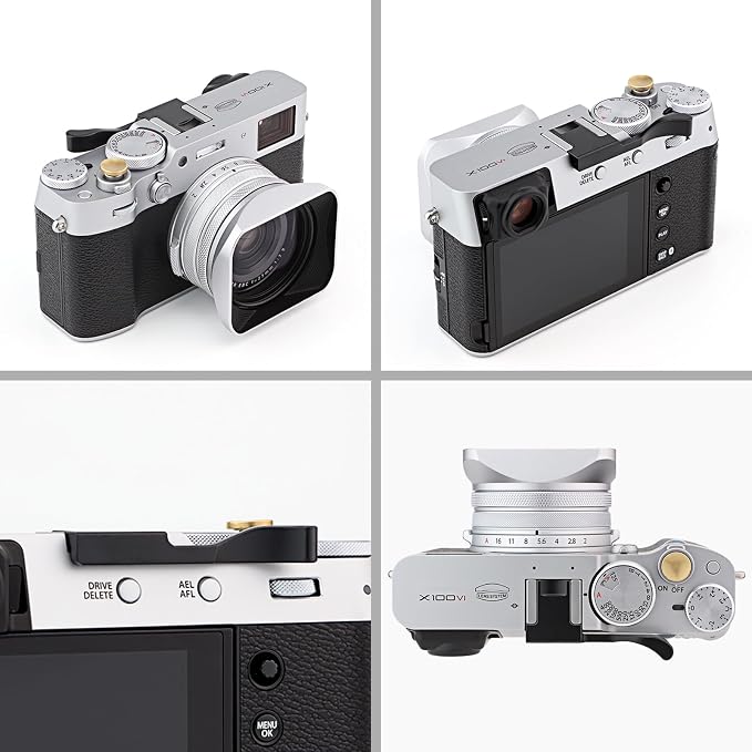 Haoge THB-X2B Metal Hot Shoe Thumb Up Rest Hand Grip for Fujifilm x100vi Fuji X100V Camera Black - Image 9
