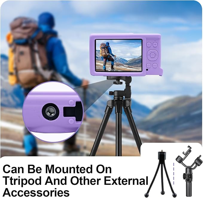 Easy Hood Camera Case for Canon ELPH 360/IXUS 285 HS/IXY 650 Camera,Purple | With Removable Lens Cover,Soft Silicone Protective Case,Anti-Scratch,Dustproof,Shockproof,Enhanced Grip,Camera Accessories - Image 6