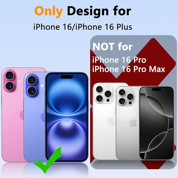 YWXTW for iPhone 16/16 Plus Camera Lens Protector, Individual Anti Scratch Metal Ring Tempered Glass Camera Screen Protector for iPhone 16 Accessories, Case Friendly (Pink) - Image 2