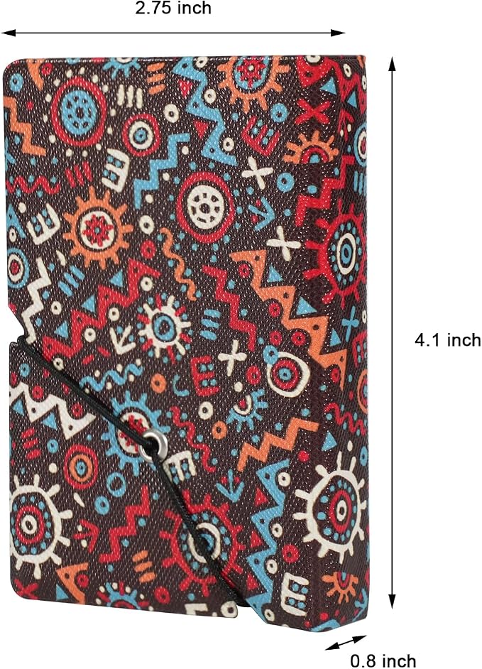 2x3 Instax Mini Photo Album, 28 Pockets. Simple Ethnic, 1PK | Portable Wallet Size Album Stores 2x3 inch Instant Photos. Fits Polaroid, Instax Mini, Kodak Mini Prints and Zink. - Image 2