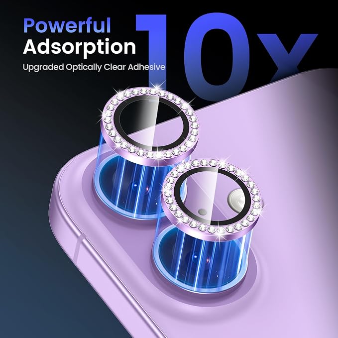 Tensea for iPhone 17 Camera Lens Protector Bling, Camera Screen Cover | Camera Screen Protector, Metal Individual Ring with 9H Tempered Glass for iPhone17, HD Clear, Easy Install, Full Protection - Image 4