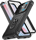 Gritup for Samsung A56 Case: A56 Samsung Phone Case with 2*Screen Protector, Magnetic Stand & Slide Camera Cover, Shock Proof Military-Grade Funda para A 56 Case Cover, Black by Gritup