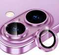 for iPhone 16/16 Plus Camera Lens Protector Bling Glitter, Pink | Individual Metal, 9H Hardness, Scratch Resistant, Shockproof, Drop Protection, Case Friendly, Stylish Accessories by Xfilm