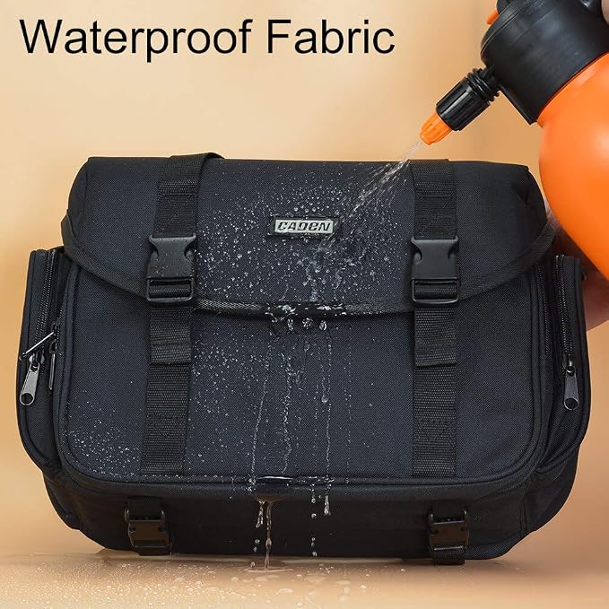 CADeN Camera Bag Case Shoulder Messenger Bag with Tripod Holder Compatible for Nikon, Canon, Sony, DSLR SLR Mirrorless Cameras Waterproof (Black, Small) - Image 7