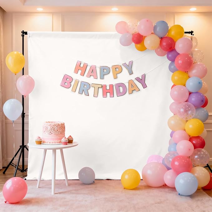Ivory Photography Backdrop for Photoshoot, Fabric 5x7ft | Polyester Studio Photo Backgrounds, Non Reflective, Easy to Hang, for Portrait Shoot, Product, Party Decor, Video Creation - Image 3