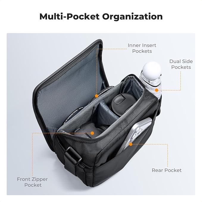 K&F CONCEPT Camera Bag, Small Camera Sling Bag | Lightweight, Water-Resistant, 2in1 Everyday Bag,Compatible with Sony /Canon/Nikon/Fujifilm, BS20 - Image 3