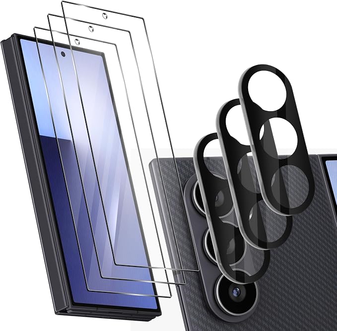 Orzero (3+3) Compatible for Samsung Galaxy Z TriFold, 3 Pack Front Screen Protector + 3 Pack Camera Lens Protector, Tempered Glass 9H High Definition Anti-Scratch Bubble-Free by JumpIntoOrzeroLet%E2%80%99sExploreLikeNeverBefore