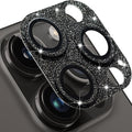 Compatible with iPhone 15 Pro & 15 Pro Max Camera Lens Protector, Bling Lens Cover 3D Rhinestone Diamond 9H Tempered Glass Camera Cover Anti Scratch Shockproof Lens Screen Full Protective Cover by Hsefo