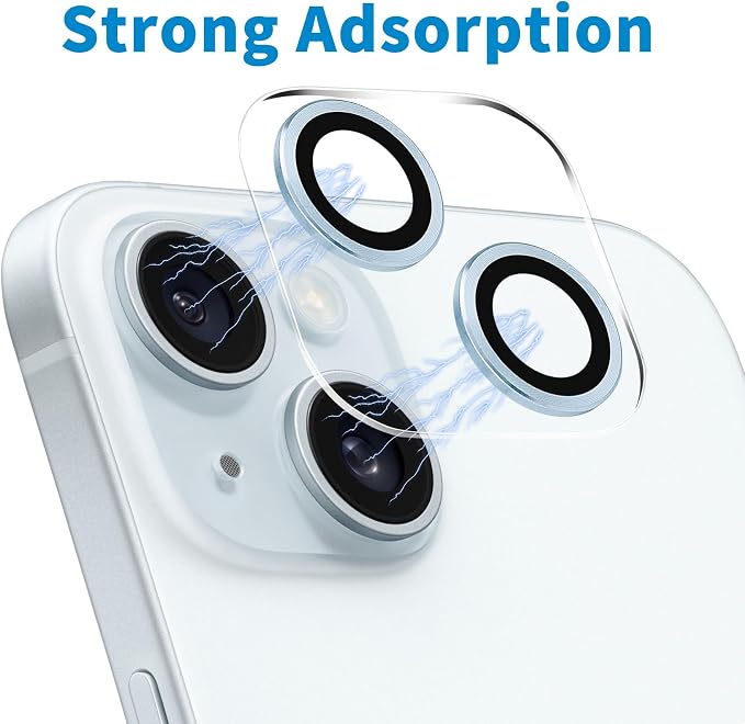 Dengduoduo 3 Pack Tempered Glass Camera Lens Protector for iPhone 15 6.1" & for iPhone 15 Plus 6.7", Ultra HD, 9H Hardness, Anti-Scratch, Case Friendly, Easy to Install [No Affect on Night Shots] - Image 4