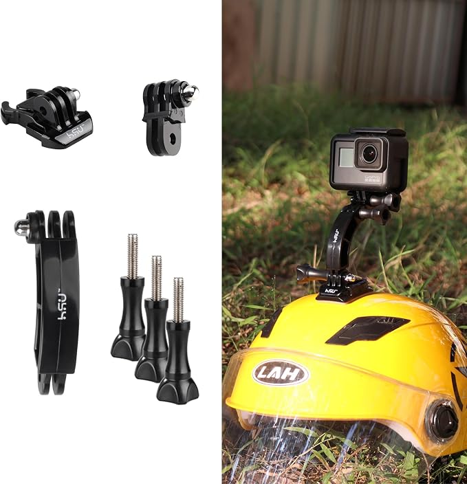 HSU Basic Adapter Grab Bag for GoPro (13pcs) | Including Quick Release Buckle, J-Hook Buckle, 3-Way Pivot Arms, Tripod Mount, Curved Extension Arm and Thumbscrews - Image 6