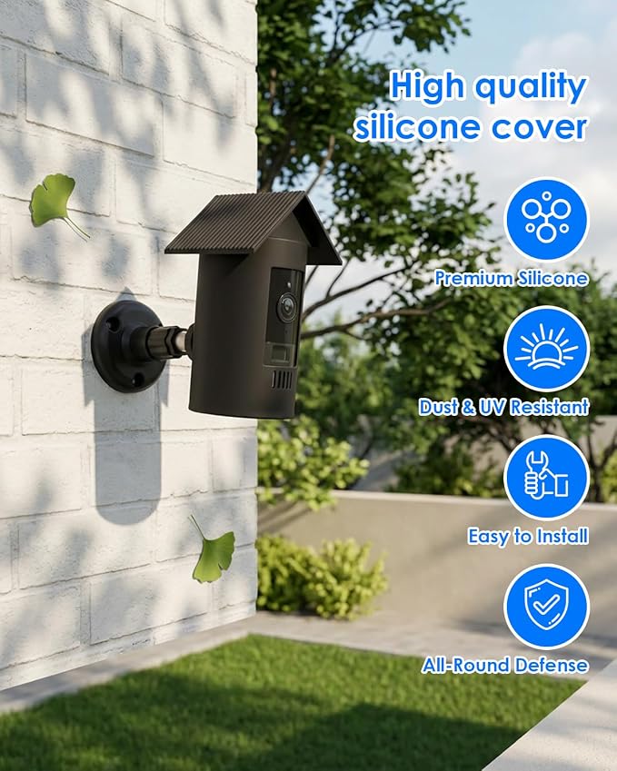 3 Pack Weatherproof Silicone Protective Case Cover for Ring Stick Up Cam Battery, Anti-Scratch UV Resistant Skin for Indoor Outdoor - Image 2