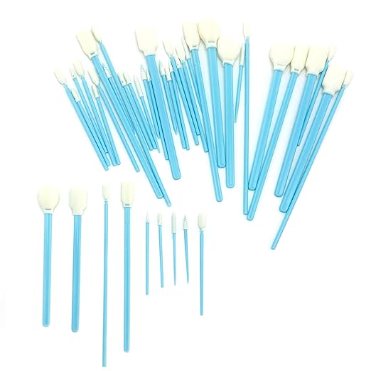 Lint-Free Foam Swab Sticks (9 Types 33 Pcs), Foam Tip Cleaning Swab Kit for Optical Instruments, Camera Lenses, Electronic Equipment, Car Detailing, Inkjet Printer Print Heads by Unknown