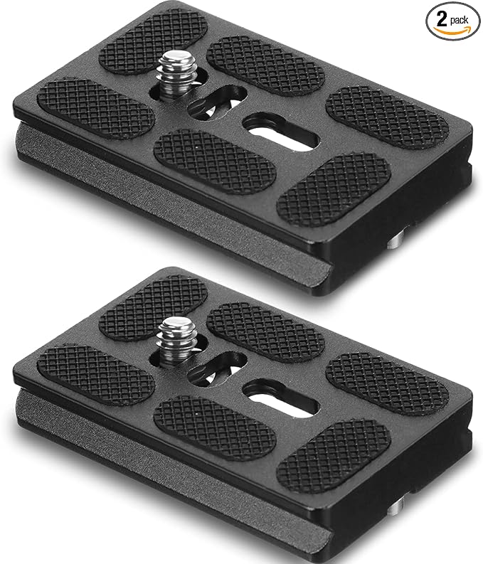 Frienda Quick Release Plate Tripod 1/4-20 DSLR,Pu60,Black | Tripod Mount Plate, Camera Tripod Mount for DSLR Camera Tripod Ball Head , Metal, 1.9 x 1.5 x 0.4 Inch by Frienda