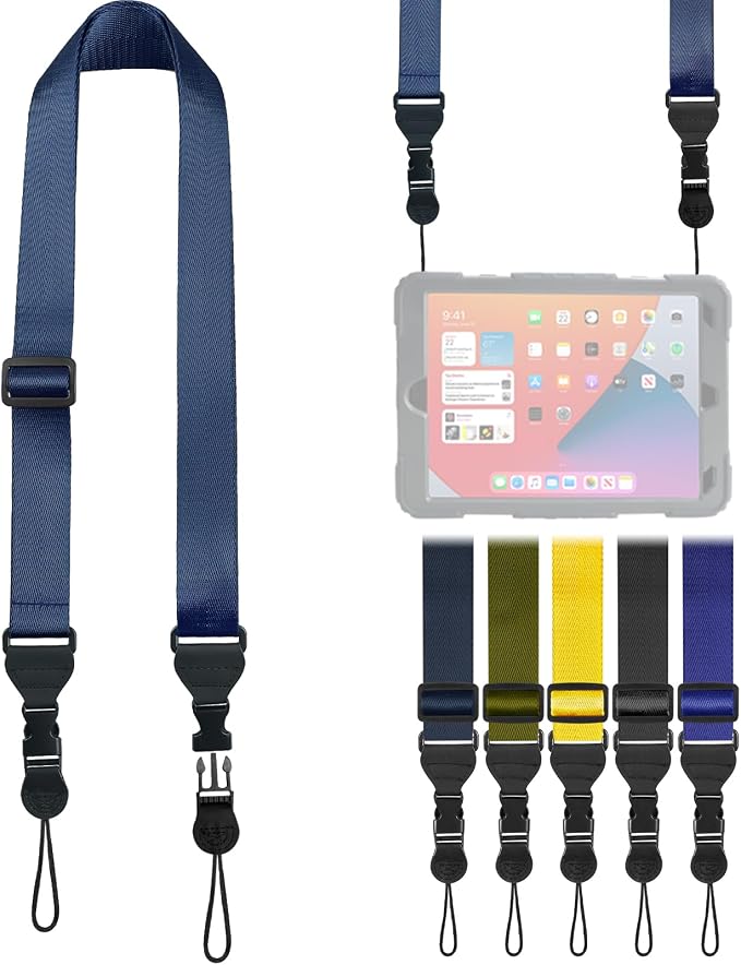 FIEIL Nylon iPad Strap, Adjustable Camera Neck Strap, Comfortable Shoulder Strap for iPad, Cellphone Tablet, Camera, Laptop, Binocular, Luggage Bag(Royal Blue Universal Neck Lanyard) by FIEIL