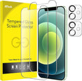 JETech Screen Protector for iPhone 12 mini, 2+2 Pack | with Camera Lens Protector, HD Clear Tempered Glass, Face ID Compatible, Anti-Scratch Protection by JETech