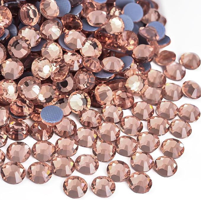 Jollin Hotfix Rhinestones Flatback Crystal Gems 2mm SS6, Champagne | 2880pcs Hot Fix Crystals Glass Rhinestones for Bedazzling, Crafting, Clothes, Shoes & Accessories DIY Decoration by Jollin