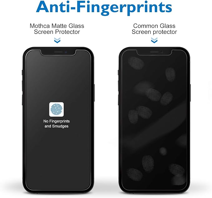 Mothca 2 Pack Matte Glass Screen Protector for iPhone 12 mini Anti-Glare & Anti-Fingerprint Tempered Glass Clear Film Case Friendly Bubble Free for iPhone 12 mini 5.4-inch (2020)-Smooth as Silk - Image 4