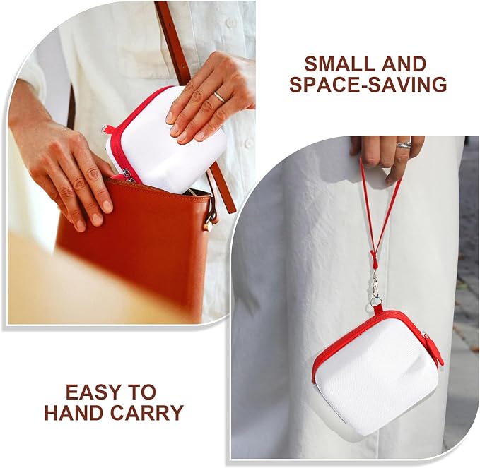 Camera Case for Polaroid Go/Go Gen2/3 Instant Print Camera, White | Hard Case for Polaroid Go, Travel Storage Bag, with 5 Go Magnetic Picture Frames, Handle Strap, Robust Protection, No Camera - Image 5
