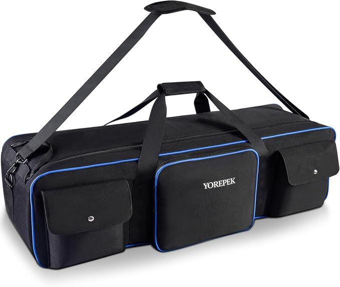 YOREPEK 40.5" Heavy Tripod Carrying Case Bag with 2 Padding Protective Pads | Water Resistant Light Stand Bag for Tripods, Monopods, Speaker Stands, Umbrellas, Studio Equipment Case fit Tripods Manfrotto by YOREPEK