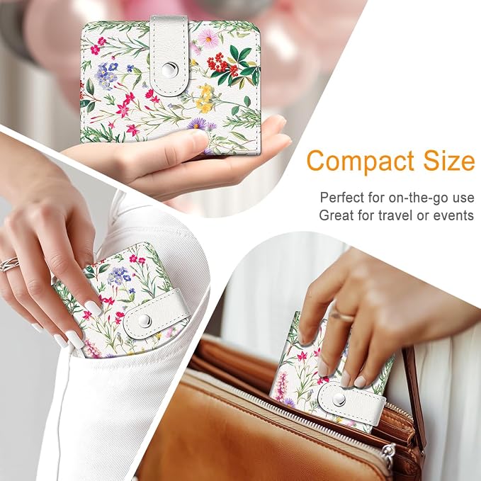 Wildflower Floral Small Photos Album for 2x3 In Films, 56 Pockets | Mini Cute Picture Book, Wallet Size, for Polaroid Fujifilm Instax Mini Instant Camera Printer, Kpop Photocard Binder Holders - Image 6