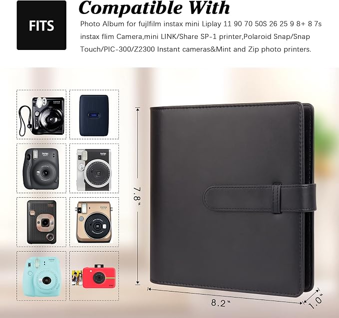 256-pocket Instant Photo Album for Fujifilm Instax mini Photo, Black | Album Book for PoIaroid Instant Camera, for Wedding Anniversary Birthday Travel Memories, Keep Your Unique Memories Safe - Image 4