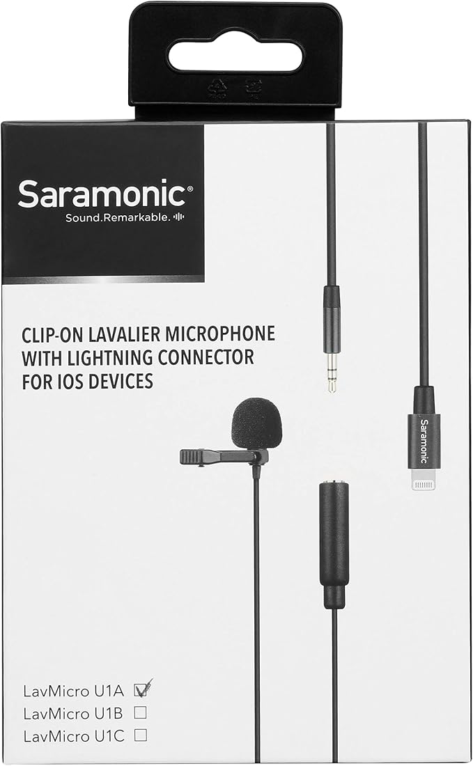 Saramonic LavMicro U1A Lavalier Lapel Microphone with Lightning for iPhone, or iPad with a Built-in 6.6-Foot (2m) Cable for Vlogging, Interviews, YouTube, TikTok, Live Streaming - Image 6