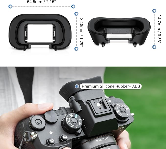 A7R VI Eyecup,Replace Sony FDA-EP21 Camera Eyecup for Sony A7V A7IV A7RV | Soft Silicon,Camera Eyecup Viewfinder,for Sony A7R VI A7 V A7V A7IV A7R V A7RV A1 II A9III A1II A7S III A7SIII - Image 2