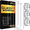SIBEITU 3+3 Pack Screen Protector + Camera Lens Protector for iPhone 14 Pro | 6.1 Inch HD 9H Hardness Tempered Glass Film, Scratch Resistant, Sensor Protection, Case Friendly, High Response, Bubble Free by SIBEITU