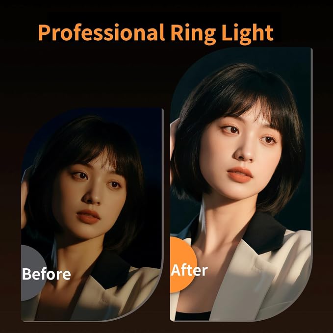 Portable Ring Light for Phone with Mirror, Rechargeable LED | Clip-On Selfie Light, 3 Colors 9 Brightness, for iPhone Laptop Webcam, Video Recording Vlogging Makeup, Content Creator - Image 9