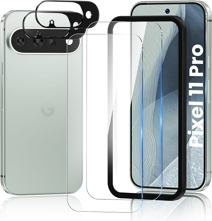 for Google Pixel 11 Pro HD Screen Protector & Camera Lens Protector | 9H Tempered Glass, Fingerprint Unlock, Anti-Scratch, Full Coverage, Easy Installation Tool, Case Friendly, Bubble Free by RXNMH