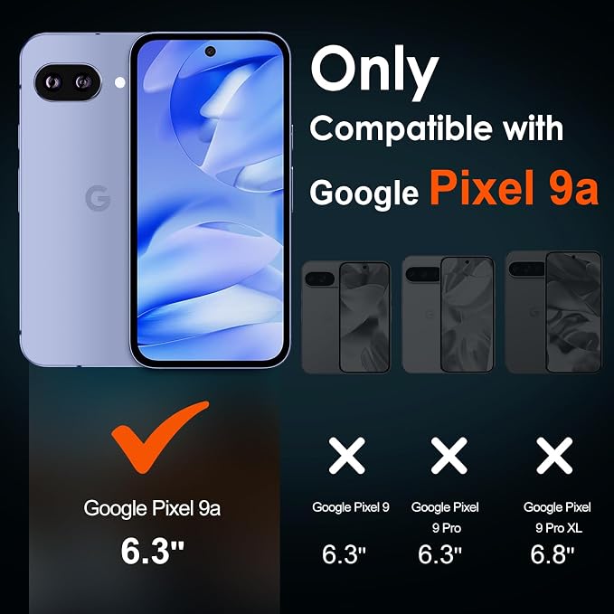 ivoler Screen Protector for Google Pixel 9a Tempered Glass 2-Pack | with [Easy Installation Frame], Anti-Scratch Case Friendly Clear HD Film for Pixel 9a 6.3 inch - Image 2