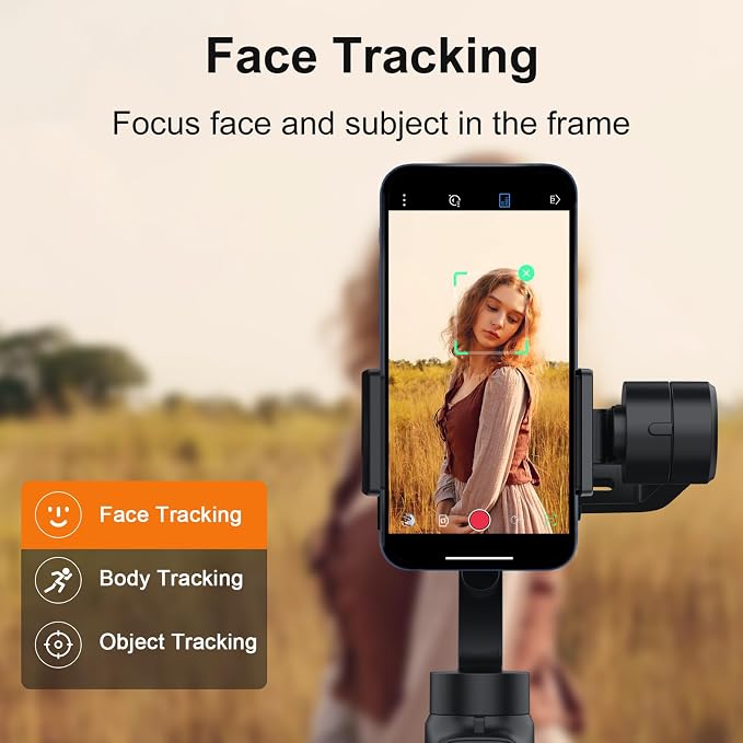 Gimbal Stabilizer for Smartphone, 3-Axis Stabilization Phone Gimbal Handheld with Fill Light, Face Tracking Tiktok YouTube Vlog Stabilizer for Android iPhone 15 14 13 Pro Max - Image 5