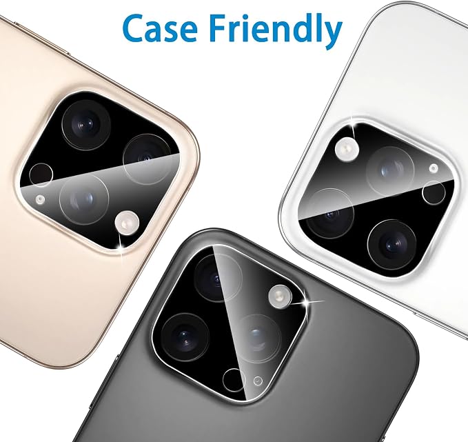Dengduoduo 3 Pack Camera Lens Protector for iPhone 16 Pro 6.3 inch and 16 Pro Max 6.9 inch, Tempered Glass, Ultra HD, 9H Hardness, Anti-Scratch, Case Friendly [No Affect on Night Shots] - Image 7