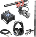 Rode NTG5 Shotgun Mic Boom Op Bundle with Zoom F3 32-Bit Float Recorder, 10.6 ft Boompole, and Cans50 Headphones — Supercardioid Location Sound Kit for Filmmaking, Documentary, ENG, Production Sound by StreamEye