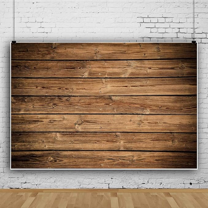 Wood Backdrop for Photography 10x8ft Vinyl Brown Wood Backdrops | Wood Backdrops for Birthday Party Decoration,Baby Shower,Wedding Shower,Festival,Wooden Wall Photo Booth - Image 3