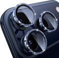 WSKEN for iPhone 17 Pro/iPhone 17 Pro Max Camera Lens Protector | Original Shooting Mode, Individual Metal Cover Film, Shatterproof HD Tempered Glass Camera Screen Protector, Glitter Blue by SmartProtectionGreenerFuture