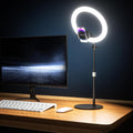 UBeesize 12" Desk Ring Light with Stand & Phone Holder - Adjustable Studio Light for Photography，Zoom Meetings, YouTube, TikTok, Live Streaming by UBeesize