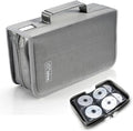 CCidea CD Case DVD Storage Holder, 128 Capacity DVD Cases Organizer CD Plastic Protective Carrying Binder,Portable Cd Wallet for Home Travel (Gray) by CCidea