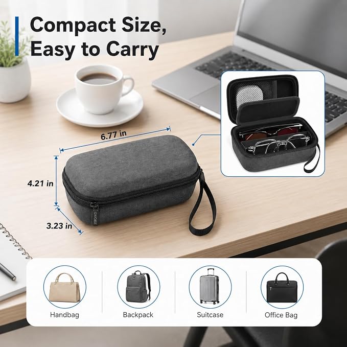 GWCASE Portable 2 in 1 Contact Lens Case and Glasses Case for 2 Pairs - Image 4