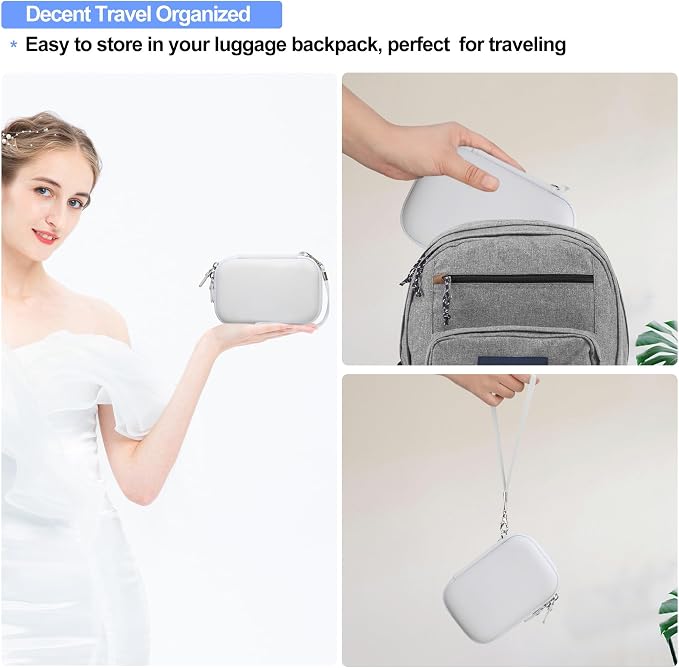 Elonbo Camera Carrying Case for KODAK Step Instant Smartphone Photo Printer | KODAK Step Portable Mini Color Wireless Mobile Printer Hard Travel Bag, Instant Color Picture Printer Storage Holder, White - Image 8