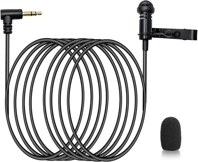 Mini Lavalier Microphone 3.5mm TRS Plug for DJI Mic 2,1.5m/4.92ft | Clip On Wired Condenser Lapel Mic, 90 Degrees L-Shaped Plug, for Rode Wireless Go II, for Vlog Streaming Interview - Image 8